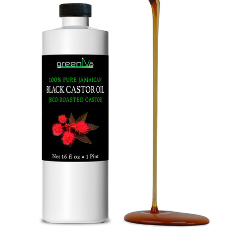 GreenIVe Black Castor Oil 16oz splash