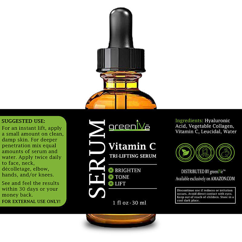 Vitamin C Serum 1oz label