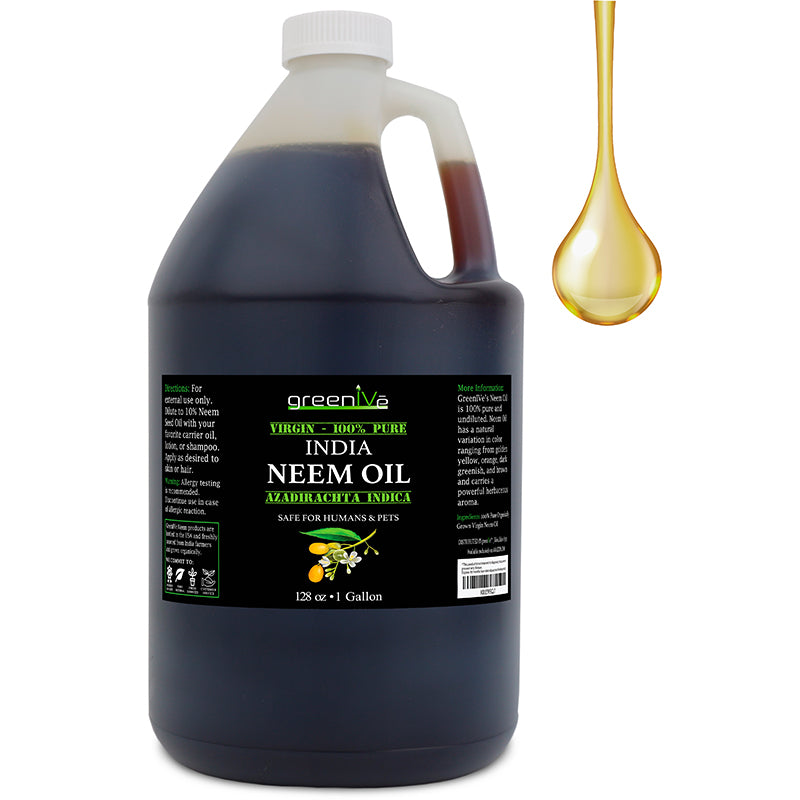 Neem Oil | 100% Organically Grown | Cold-Pressed 1 Gallon